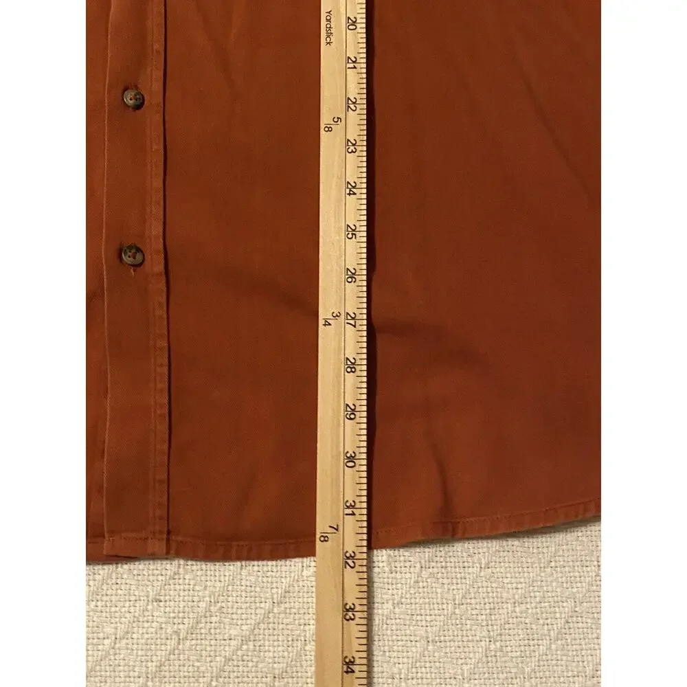 Wrangler Western Mens Button Down Shirt 3XL Terra Cotta/Red Long Sleeve Cotton - Picture 9 of 16